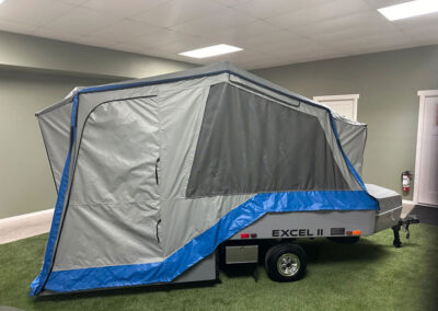 Excel II blue and silver in show room