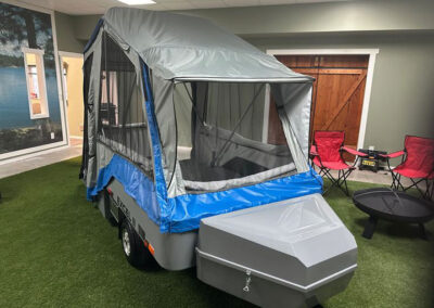 Excel II blue and silver in show room