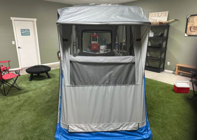 Excel II blue and silver in show room